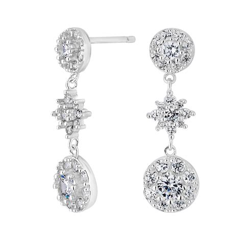 silver versace earrings|sterling silver earring brands.